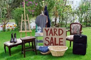 Yard sales are also places where you can find free moving boxes Miami