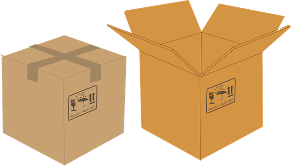 Pack and label boxes for long distance move 