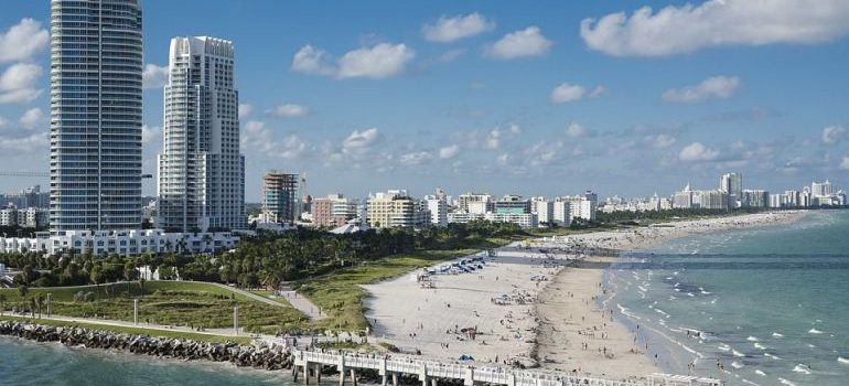Panorama of Miami Beach - with a little help from our local movers Miami, this could be your new home.