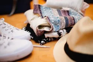 A hat and shoes - you need to decide what you take with you.
