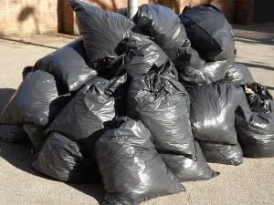 Pile of garbage bags