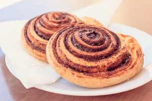 Two cinnamon rolls - some of the best Miami dishes out there.