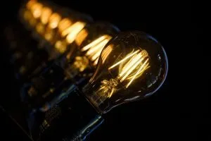 Light bulbs in energy-efficient homes.