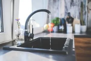 A kitchen faucet.