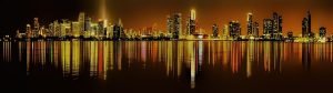 View of Miami at night.
