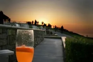 A tasty drink during sunset