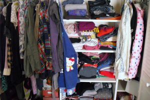 A closet full of clothes