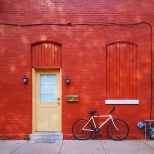 door and bike