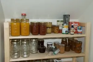 A pantry in a home