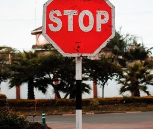 a stop sign