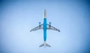 look on a plane from above