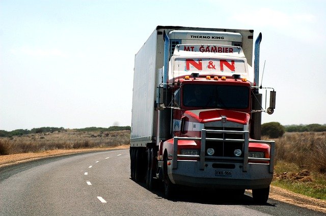 A moving truck on the road