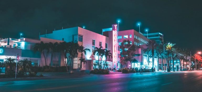 Miami Beach, Florida at night