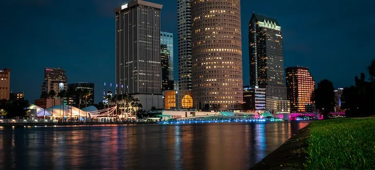 Tampa at night is one of the best Florida places for single parents 